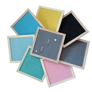 Lavagna in feltro fatta a mano, quadrata, per messaggi, lavagna sensoriale, <span class=keywords><strong>cornice</strong></span> portafoto in nero/grigio/azzurro - Ingrosso - Product Image 1