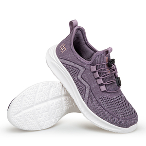 Nuovo semplice comfort scarpe da donna fascia elastica maglia leggera tessuto da passeggio Sneaker per signora anziana 35-41 prezzo basso ti fanno logo - Product Image 5
