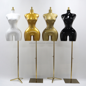 <span class=keywords><strong>Mannequin</strong></span> <span class=keywords><strong>Femme</strong></span> Grande <span class=keywords><strong>Taille</strong></span> Noir Or Blanc pour Vitrine, Demi-Corps avec Hanches Larges, <span class=keywords><strong>Taille</strong></span> Fine, <span class=keywords><strong>Mannequin</strong></span> <span class=keywords><strong>Femme</strong></span> Courbe Grande <span class=keywords><strong>Taille</strong></span> - Product Image 1
