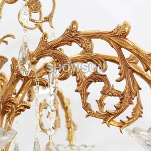 <strong>French</strong> Antique Brass Crystal <strong>Lighting</strong> Luxury Decoration Dining Room Chandelier European Copper Chandelier For Living Room - Product Image 5