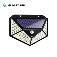 Lampu Dinding tenaga surya LED 20/100 kualitas tinggi 3 mode PIR Sensor gerak IP65 tahan air ABS 6000K lampu taman siang hari