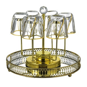 N29 Vente en gros gobelet en verre à whisky de luxe gobelet en verre peint à la ligne dorée torsadée gobelet en verre - Product Image 6