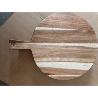 Bois de bambou rond Rectangle arbre de noël cuisine Pizza planche à découper ensemble de blocs à découper