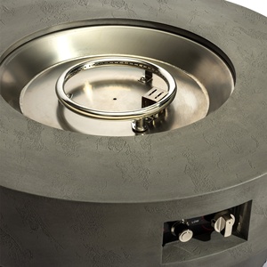 Modern <strong>Round</strong> Outdoor Metal Propane Gas <strong>Fire</strong> Bowl <strong>Table</strong> for Indoor/Outdoor Patio Yard and Garden Use - Product Image 3