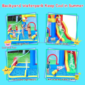 Toboggan aquatique gonflable pour enfants, château gonflable de haute qualité en PVC pour les locations de fêtes estivales - Product Image 6