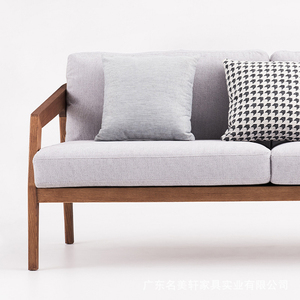 Nordico in legno massello Chaise Longue semplice tessuto moderno divano reclinabile originale colore legno fabbrica diretta <span class=keywords><strong>soggiorno</strong></span> mobili - Product Image 4
