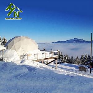 Tienda de Casa de cúpula resistente a la nieve para clima frío grande de alta calidad con baño y <span class=keywords><strong>chimenea</strong></span> - Product Image 5