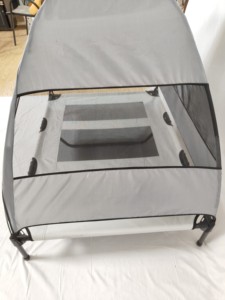 Luxuriöses Erhöhtes Modernes Rechteckiges Hundebett für Kleintiere Abnehmbare Abdeckung Atmungsaktives Taft-Oxford-Gewebe Innen/Außen Karton - Product Image 5