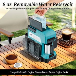 Cafetera Inalámbrica para Batería Makita de 18V, 3 Opciones de Preparación, Cafetera de Goteo con Molinillo de Café, Portátil Individual - Product Image 4