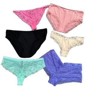 Spanyol EU Harga Rendah Pabrik Grosir Wanita Warna Campuran Pakaian Dalam Renda T-string Celana Dalam Gadis Muda Celana Dalam Beberapa Warna