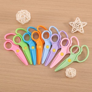 Kids Safety <b>Scissors</b> for <b>Toddlers</b> Preschool Plastic Craft <b>Scissors</b> with Rounded Tips for Children School Art Supplies - Product Image 1