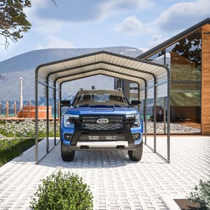 Expédition rapide 11ft X19ft métal stockage extérieur <span class=keywords><strong>Double</strong></span> Carports étanche 2 <span class=keywords><strong>voiture</strong></span> enduit de poudre nouveau Design pour jardin pelouse - Product Image 6