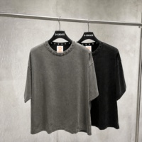 T-shirt 100% Coton Blanc Coupe Boxy pour Homme, Col Rond, Manches Courtes, Crop Top avec Clous Décoratifs, T-shirts de Haute Qualité, Version Été