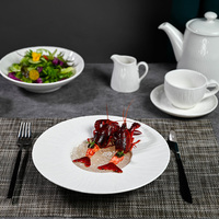Vaisselle de buffet d'hôtel, ensembles d'assiettes, vaisselle en céramique de Chine, vaisselle en vrac, fournisseur de vaisselle de luxe pour les hôtels européens