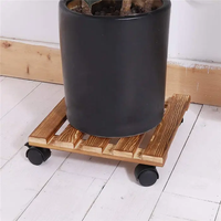 Support de plante en bois avec roues support de plante en bois support de fleur