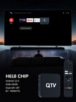 TVbox directo de fábrica OEM QTV X6 Internet Set Top Box 5g dual WiFi Allwinner H618 2GB 16GB 4K video Android TV Box QTV X6