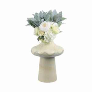 Vaso moderno a forma di fungo in ceramica, vaso decorativo per fiori, per soggiorno, decorazione per la casa, design in ceramica. - Product Image 2