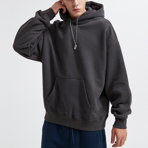 Sweat-shirts à capuche pour hommes en grande taille, coupe ample, couleur unie, coupe-vent, 400 g/m², logo personnalisé, vente chaude - Product Image 1