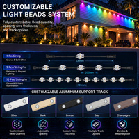 Lumière à pixels RGBW permanente pour extérieur de 30 mm, UCS2904 SMD5050 DC24V IP67, chaîne lumineuse pour la décoration des toits et des avant-toits des maisons