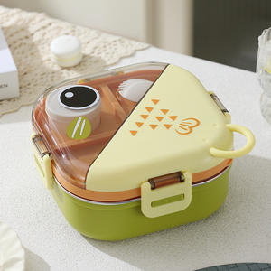 กล่องข้าวสแตนเลส 304, กล่องข้าวนักเรียนและเด็ก, กล่องข้าวการ์ตูนรูปปลาสำหรับโรงเรียน, กล่องเบนโตะ - Product Image 6