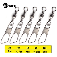 2 #-10 #100Pcs/Sac en acier Snap High Quality Steel Fishing Accessory Swivel Rolling Fishing Connector
