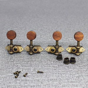 Accordeurs de ukulélé 2R2L faits à la main en bronze <span class=keywords><strong>antique</strong></span> avec bouton en bois d'acacia pour ukulélé 4 cordes - Product Image 2