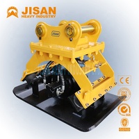 Compacteur de sol hydraulique pour excavatrice JISAN JSC08, compacteur à plaque vibrante pour la construction routière avec moteur et roulement