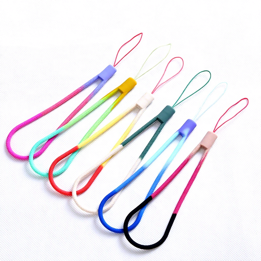Hot Sale Silicon Lanyard Beads Boho Personalized Devil Eye Wooden Silicone Bead Keychain Wood Beads Phone Lanyard Image 2