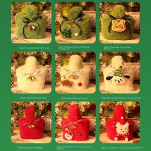 Borsa Regalo Natalizia Riutilizzabile in Peluche Personalizzata con Decorazione 3D e Manico per Confezioni Festive Ordine all'Ingrosso - Product Image 3
