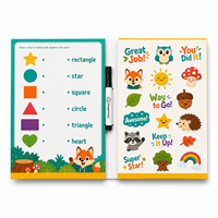 Libro de Actividades para Niños de Jardín de Infancia, con Marcador, para Practicar Letras, Números, Formas y Pegatinas, Edades 5-6
