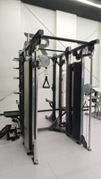 Rack de Squat Semi-Cage Professionnel à Charge par Plaques pour Musculation et Entraînement Multifonctionnel – Équipement de Gymnastique