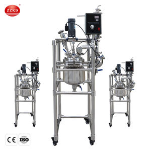 5L กาต้มน้ำสแตนเลสสำหรับทำปฏิกิริยาถังปฏิกรณ์แบบมีปลอกสเตนเลสสตีลเครื่องปฏิกรณ์เคมี100L - Product Image 3