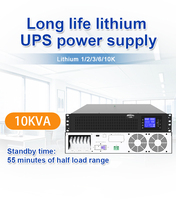 UPS Online Rakit Efisiensi Tinggi 10KVA 1 Power Factor 19'' untuk Ruang ISP Pusat Data Kecil