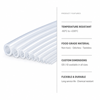 Tuyau flexible en caoutchouc silicone moulé sur mesure OEM, résistant aux hautes températures, qualité alimentaire, épaisseur de paroi 3,0 mm, automobile