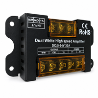 Amplificateur de signal de données PWM haute vitesse à 2 canaux de sortie, contrôleur double blanc DC 5-24V 30A pour variateur CCT 3 broches