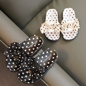 Wholesale Children's <b>Slippers</b> for Summer Girl Indoor Home Anti Fashion Outdoor Bow Dot Cool <b>Slippers</b> for Kids - Product Image 2