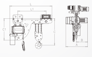 Palans à chaîne électriques <span class=keywords><strong>BRIMA</strong></span> BMS 8 tonnes 380V avec commande de vitesse double pour l'installation d'équipements d'atelier - Product Image 2