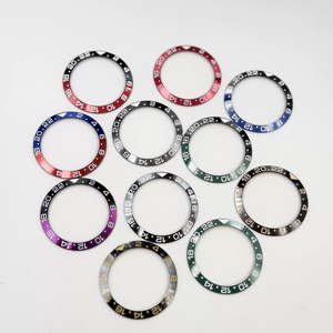 Pièces de montre, insert de lunette en aluminium GMT, échelle horaire 24H, anneau de lunette en aluminium multicolores pour boîtier de montre de 40 mm, logo personnalisé acceptable - Product Image 6