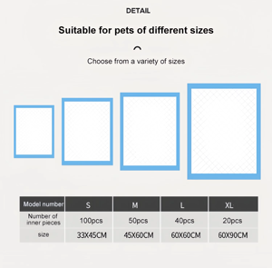OEM toptan özel çevre dostu bambu evcil hayvan yastıkları tek kullanımlık koku kontrolü çiş pedleri ahşap pamuk ile yapılan evcil hayvanlar için - Product Image 4