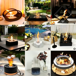 Brasero portable en ciment sans fumée pour table, foyer bioéthanol intérieur/extérieur, pour S'mores, cheminée bio, vente en gros personnalisée - Product Image 5