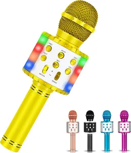 Ws858 Không Dây Karaoke Microphone Chuyên Nghiệp Microfone Loa Người Chấp Phối Cầm Tay Studio Microphone Cho Điện Thoại