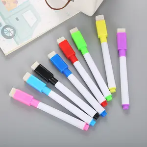 Volcanics Magnetic Dry Wipe Pens Dry Erase Markers With Eraser Cap Low Odor  Fine Tip Whiteboard Pens Pack of 12,10 Colors