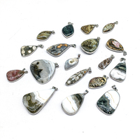 Vente en gros de pendentifs en jaspe naturel de l'océan rubrique de bijoux en jaspe indien pendentifs en cristal pour femmes et D I Y