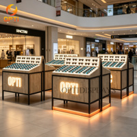 Présentoir de Comptoir pour Lunettes de Soleil en Bois et Métal Personnalisé pour Magasin, avec Logo Lumineux LED