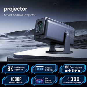 Projecteur portable pour <span class=keywords><strong>cinéma</strong></span> maison, système Android 14 d'usine, écran LCD LED Full HD 1080P natif, WiFi, 300 ANSI Lumens, 8K, KTV, films, soirées - Product Image 5
