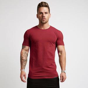 Camiseta muscular de manga corta para entrenamiento, camisa básica sólida de secado rápido, diseño superguay con servicio de impresión personalizado, diseño OEM, Verano - Product Image 2