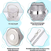 Bouteille d'eau sport étincelante Bouteille thermique isolée en acier inoxydable avec strass bling