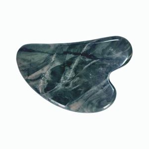 Tabla de Guasha Facial de Jade Verde Oscuro con Forma de Corazón y Logotipo Personalizado, Masajeador Facial - Product Image 2