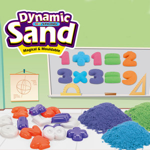 Set di Sabbia Magica Spaziale Fai-da-Te con Stampi di Animali Marini, Sabbia Colorata Sensoriale Cinetica Morbida per Bambini - Product Image 4