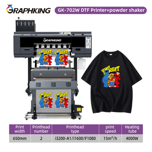 Graphking Nhà Máy 70Cm A4 Kích Thước 2/4 I3200 Đầu DTF Máy In In Áo Thun Quần Áo Vẽ Với Lắc Bột Máy - Product Image 5